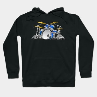 5 Piece Drum Set Cartoon Hoodie